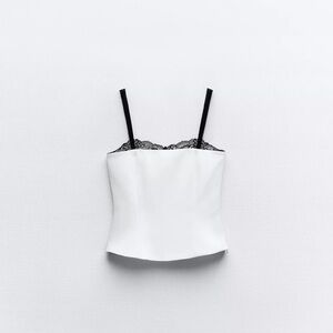 Zara Lace Trim Corset Top